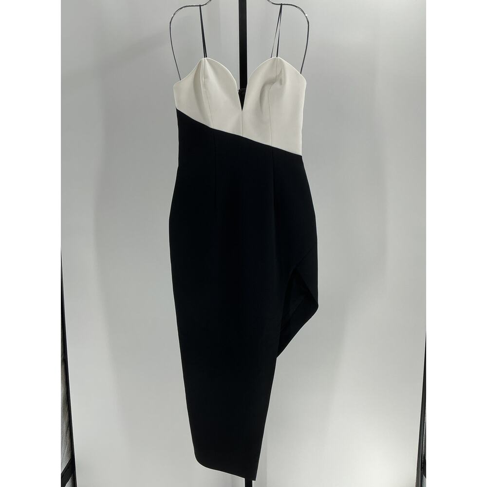 Amanda Uprichard 'Soiree' Black Polyester Dress Size XS - Picture 2 of 4